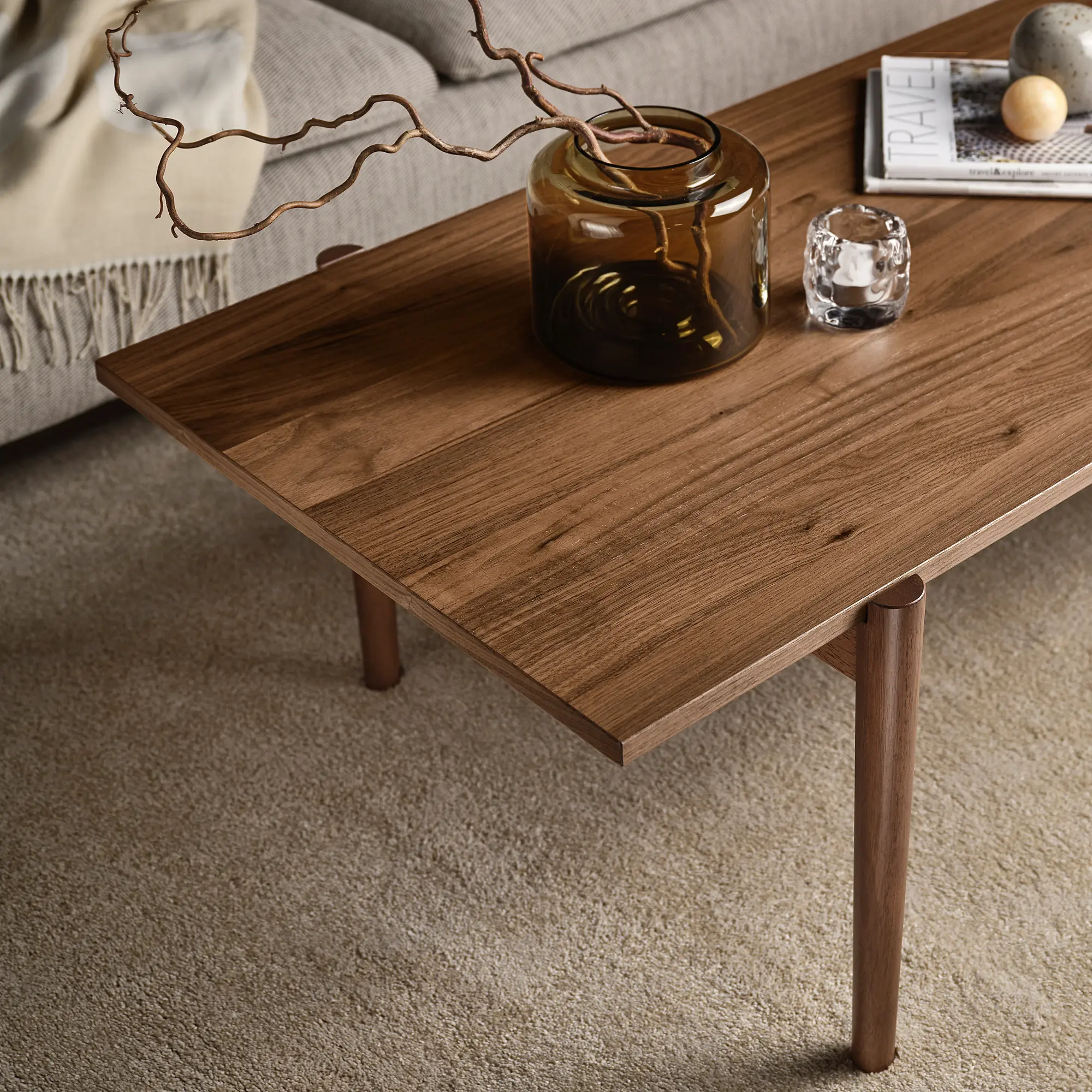 Журнальный столик Ikea Ugglerum 130x65 (Орех) - 2