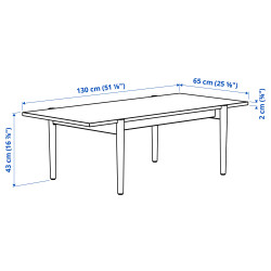 Журнальный столик Ikea Ugglerum 130x65 (Орех) Thumb
