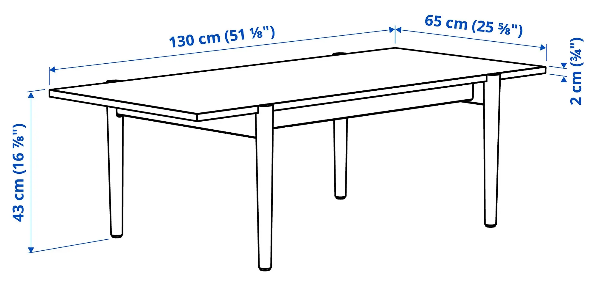 Журнальный столик Ikea Ugglerum 130x65 (Орех) - 5
