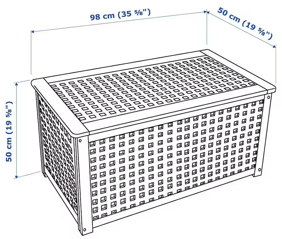 Masuta de cafea-lada Ikea Hol 98x50 (Acacia)