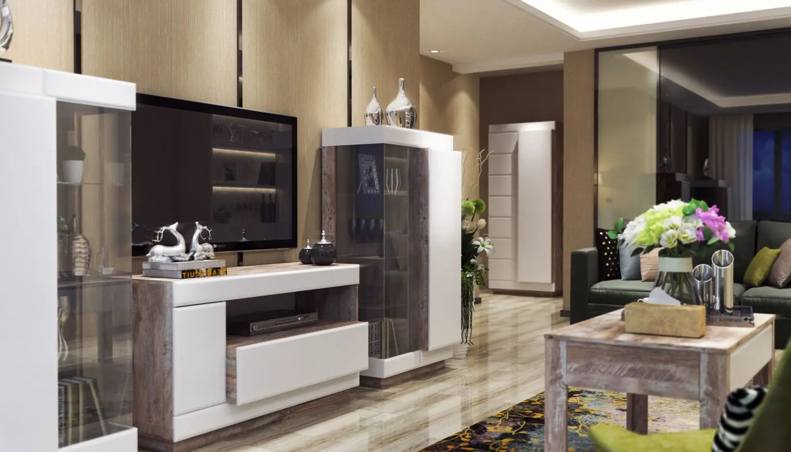 Masa pentru reviste КМК 0554.9 Rokset (White Gloss/Yukkon Oak)