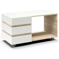 Masa pentru reviste КМК 0651.25 Hilton (Sonoma Oak/White Gloss)
