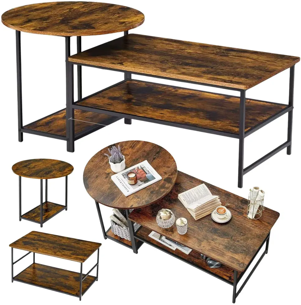 Set mese pentru reviste Lean 26622 (Brown/Black) - 2