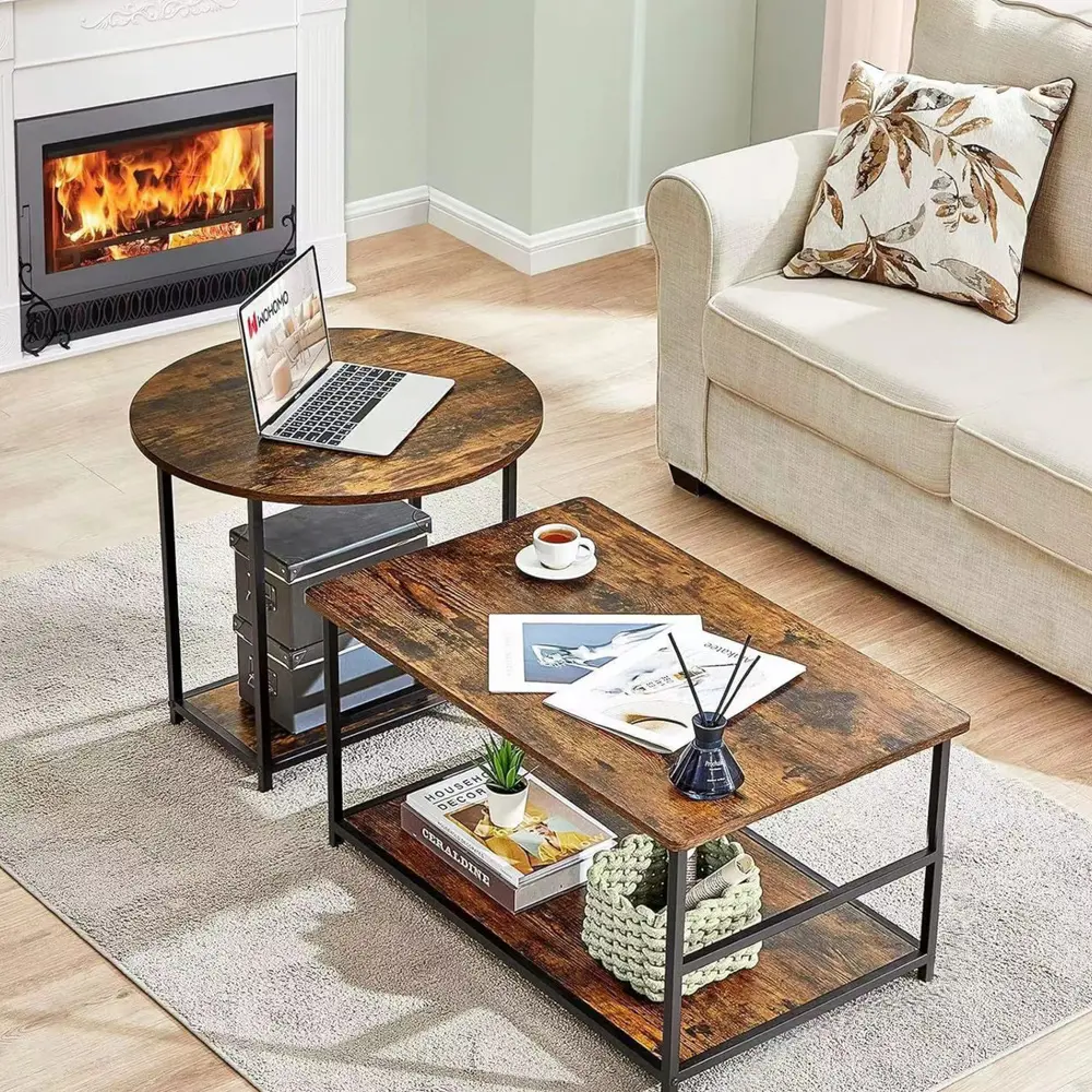 Set mese pentru reviste Lean 26622 (Brown/Black)