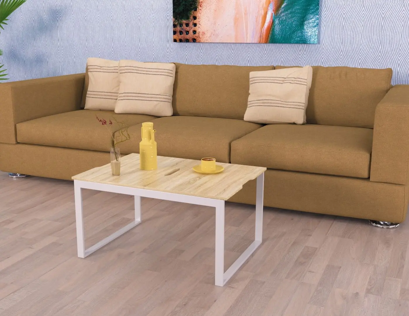 Журнальный столик Marcel Prod Fidji Combo (Sonoma Oak/White)