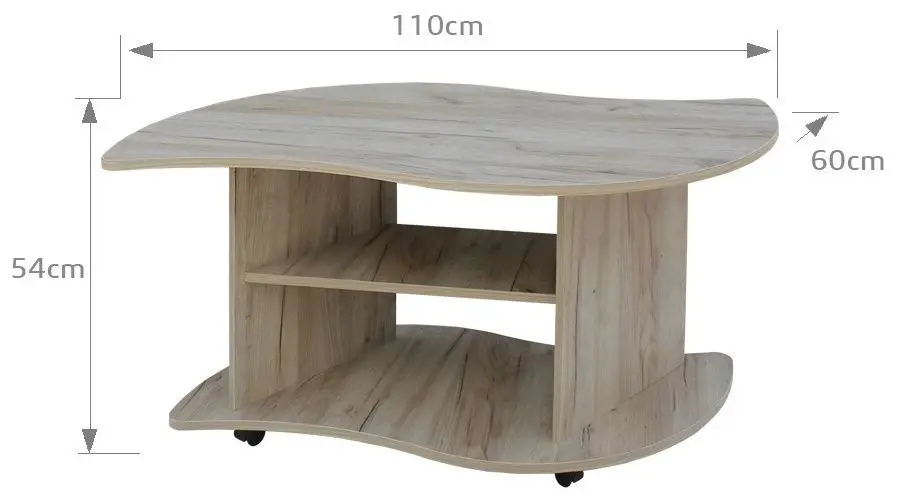 Журнальный столик Marcel Prod Viraj 110 (Craft Oak Gray)