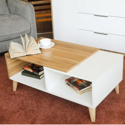 Masa pentru reviste MatroLuxe Matro №1 (Baroque Ristretto Oak/White)