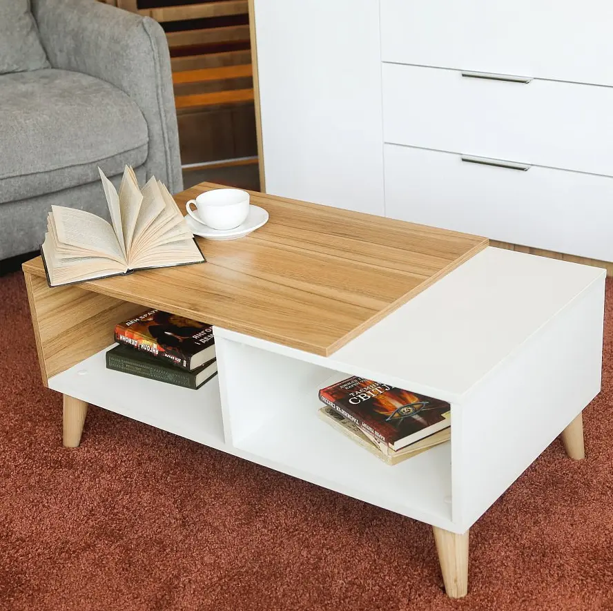 Masa pentru reviste MatroLuxe Matro №1 (Baroque Ristretto Oak/White)