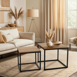 Set mese pentru reviste Mebel Elite Carmi (Golden Oak/Black)