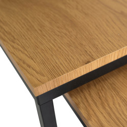 Set mese pentru reviste Mebel Elite Carmi (Golden Oak/Black) Thumb