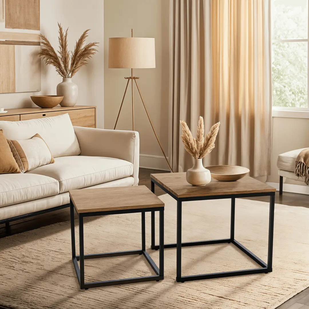 Set mese pentru reviste Mebel Elite Carmi (Golden Oak/Black)