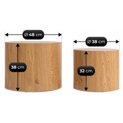 Set mese pentru reviste Mebel Elite Leila (Oak) Thumb