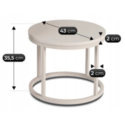 Set masute cafea Mebel Elite Nelly (Cashmere) Thumb