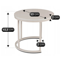 Set masute cafea Mebel Elite Nelly (Cashmere) Thumb