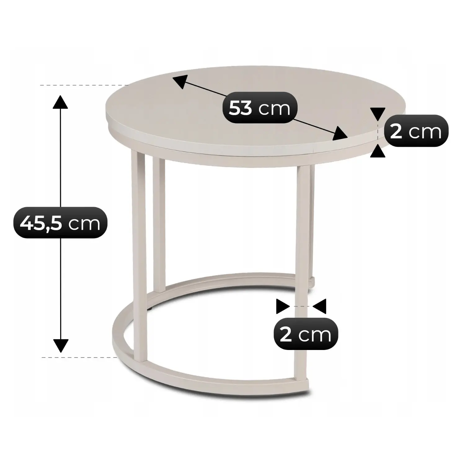 Set masute cafea Mebel Elite Nelly (Cashmere) - 8