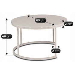 Set masute cafea Mebel Elite Nelly MAX (Cashmere) Thumb