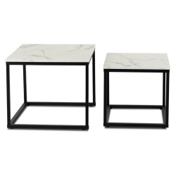 Set mese pentru reviste Mebel Elite Ori (White Marble/Black) Thumb