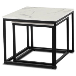 Set mese pentru reviste Mebel Elite Ori (White Marble/Black) Thumb