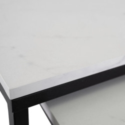 Set mese pentru reviste Mebel Elite Ori (White Marble/Black) Thumb