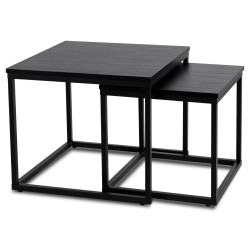 Комплект журнальных столиков Mebel Elite Tevet (Black) Thumb