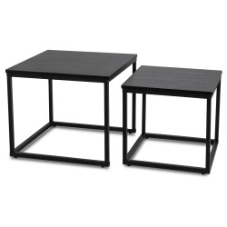 Комплект журнальных столиков Mebel Elite Tevet (Black) Thumb