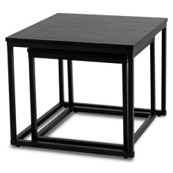 Комплект журнальных столиков Mebel Elite Tevet (Black) Thumb