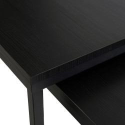 Комплект журнальных столиков Mebel Elite Tevet (Black) Thumb