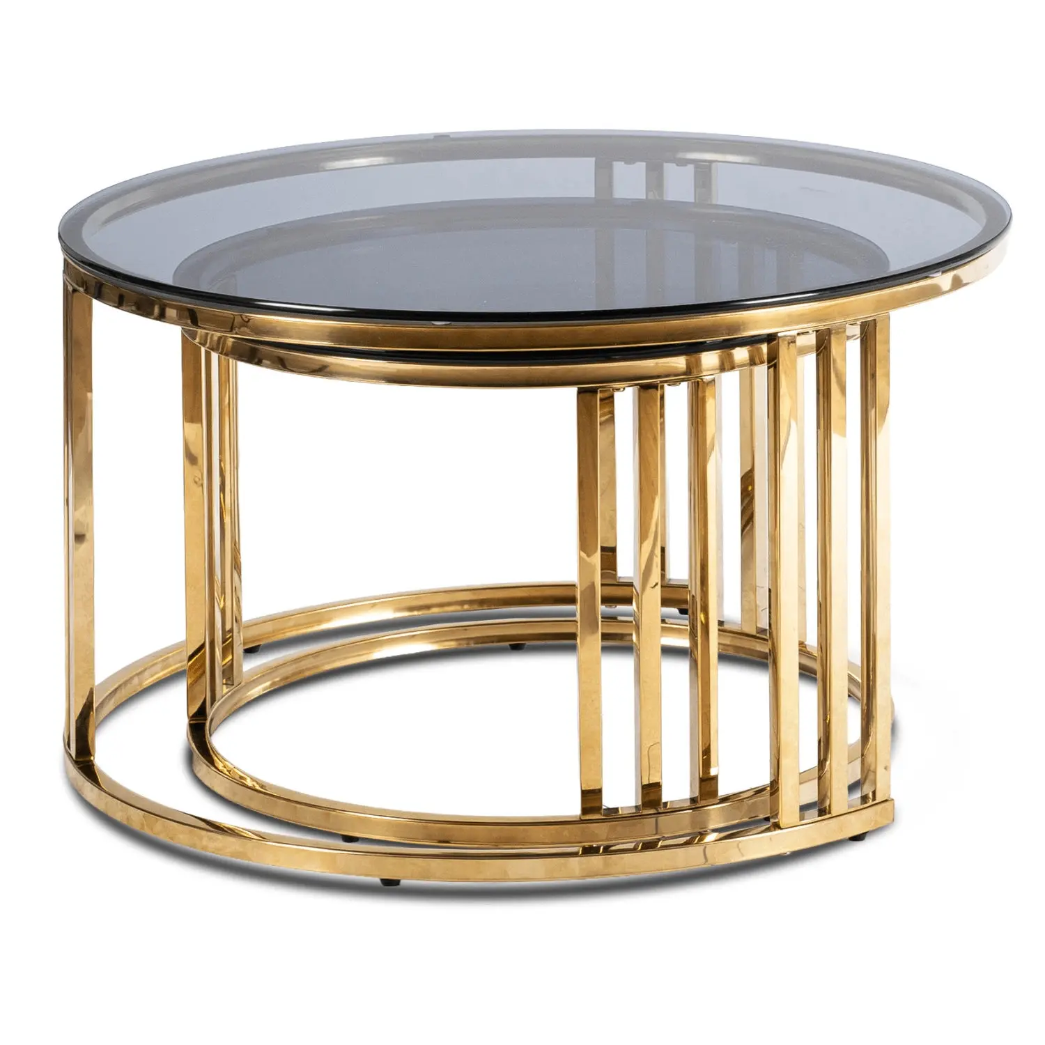Set masute cafea Mebel Elite Triton Max (Grey/Gold) - 3