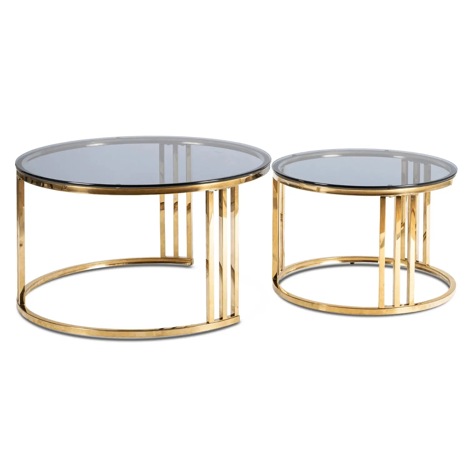 Set masute cafea Mebel Elite Triton Max (Grey/Gold) - 4