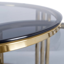 Set masute cafea Mebel Elite Triton Max (Grey/Gold) Thumb