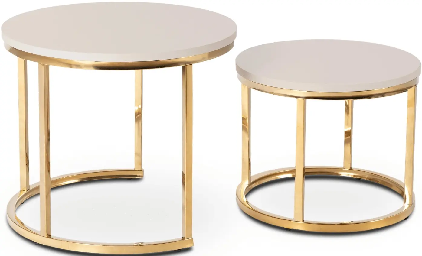 Set masute pentru reviste Mebel Elite Apulia (Cashmere/Gold) - 2