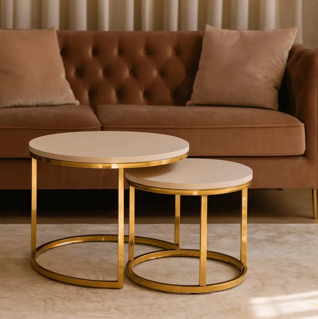 Set masute pentru reviste Mebel Elite Apulia (Cashmere/Gold)