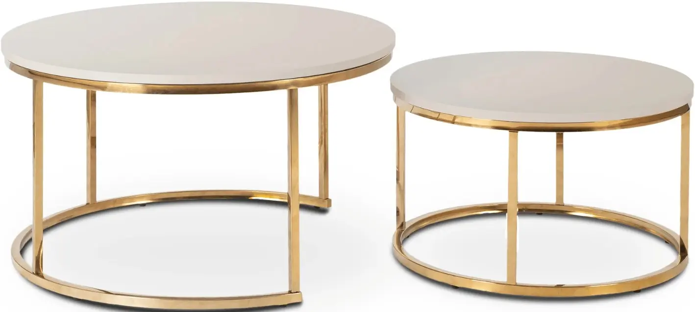 Set masute pentru reviste Mebel Elite Apulia Max (Cashmere/Gold) - 3