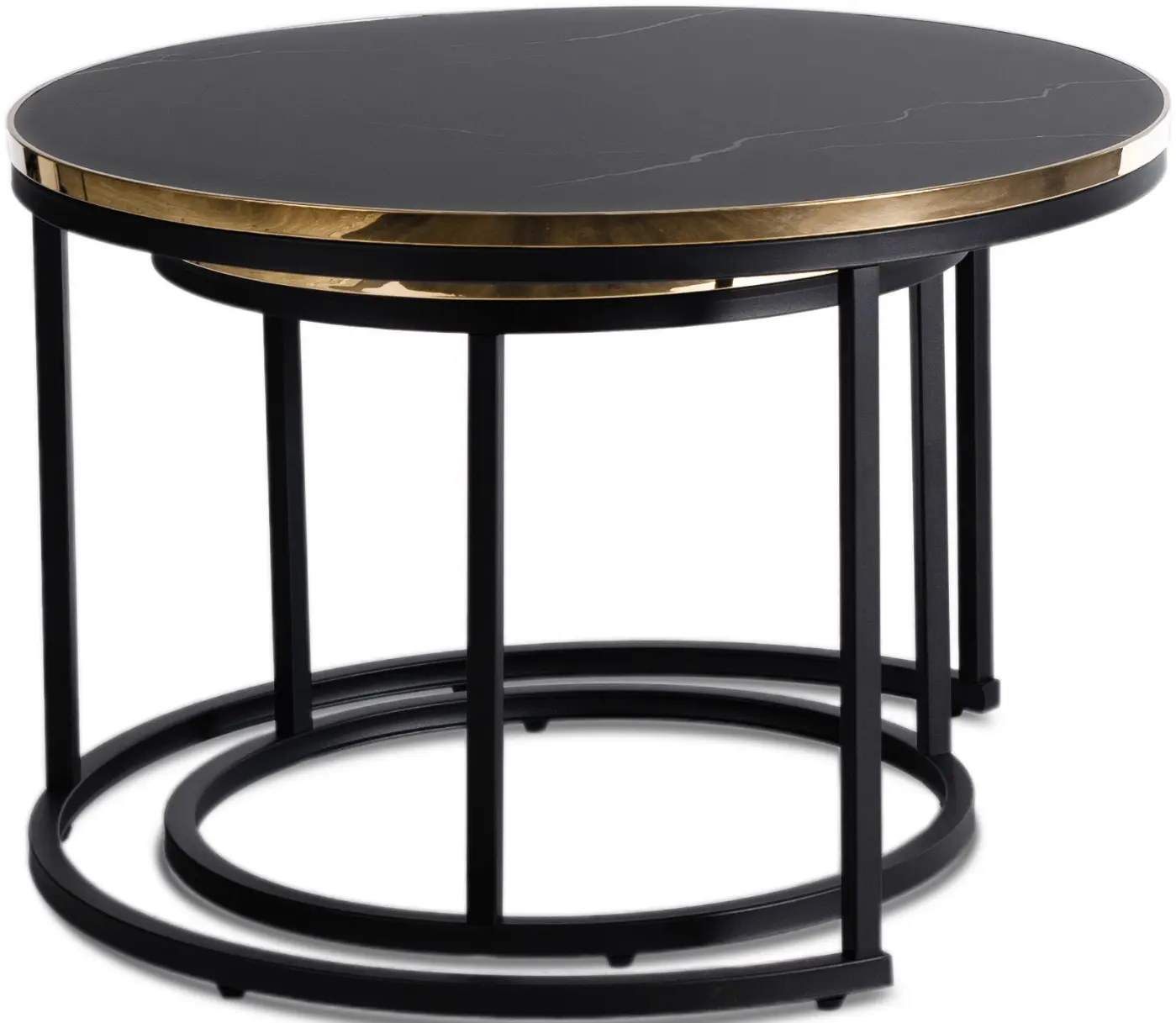 Set masute pentru reviste Mebel Elite Aron (Black Marble/Gold) - 3