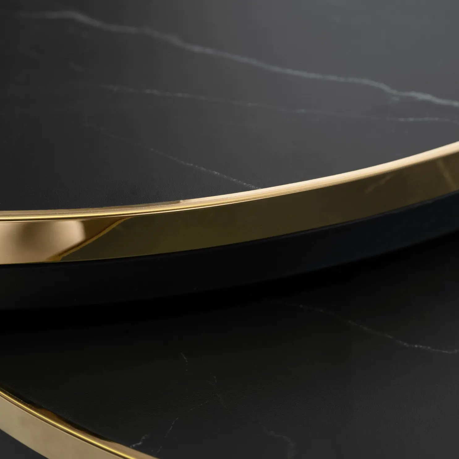 Set masute pentru reviste Mebel Elite Aron (Black Marble/Gold) - 4