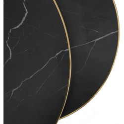 Set masute pentru reviste Mebel Elite Aron (Black Marble/Gold) Thumb