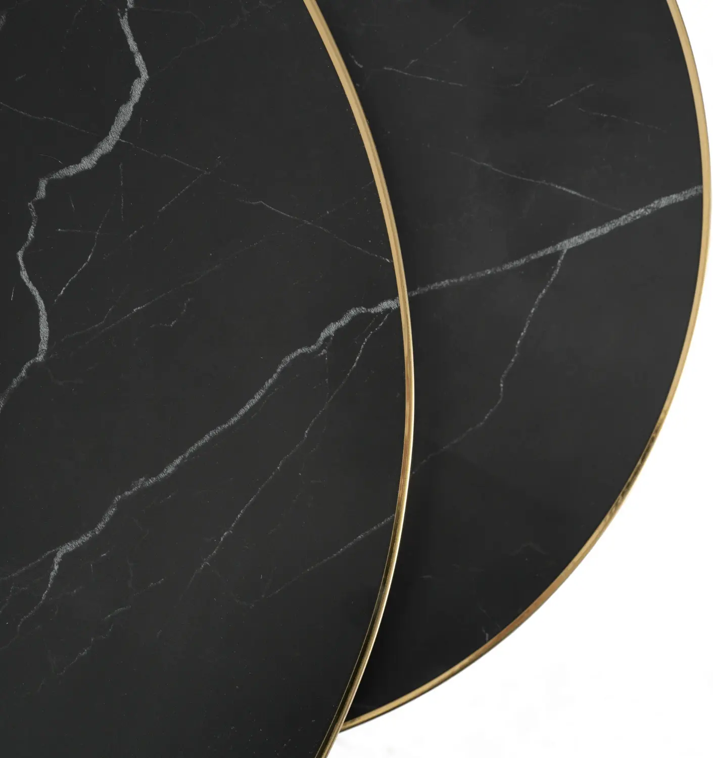 Set masute pentru reviste Mebel Elite Aron (Black Marble/Gold) - 5