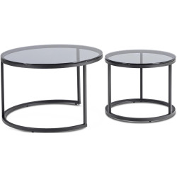 Set masute pentru reviste Mebel Elite Carrera (Grey/Black) Thumb