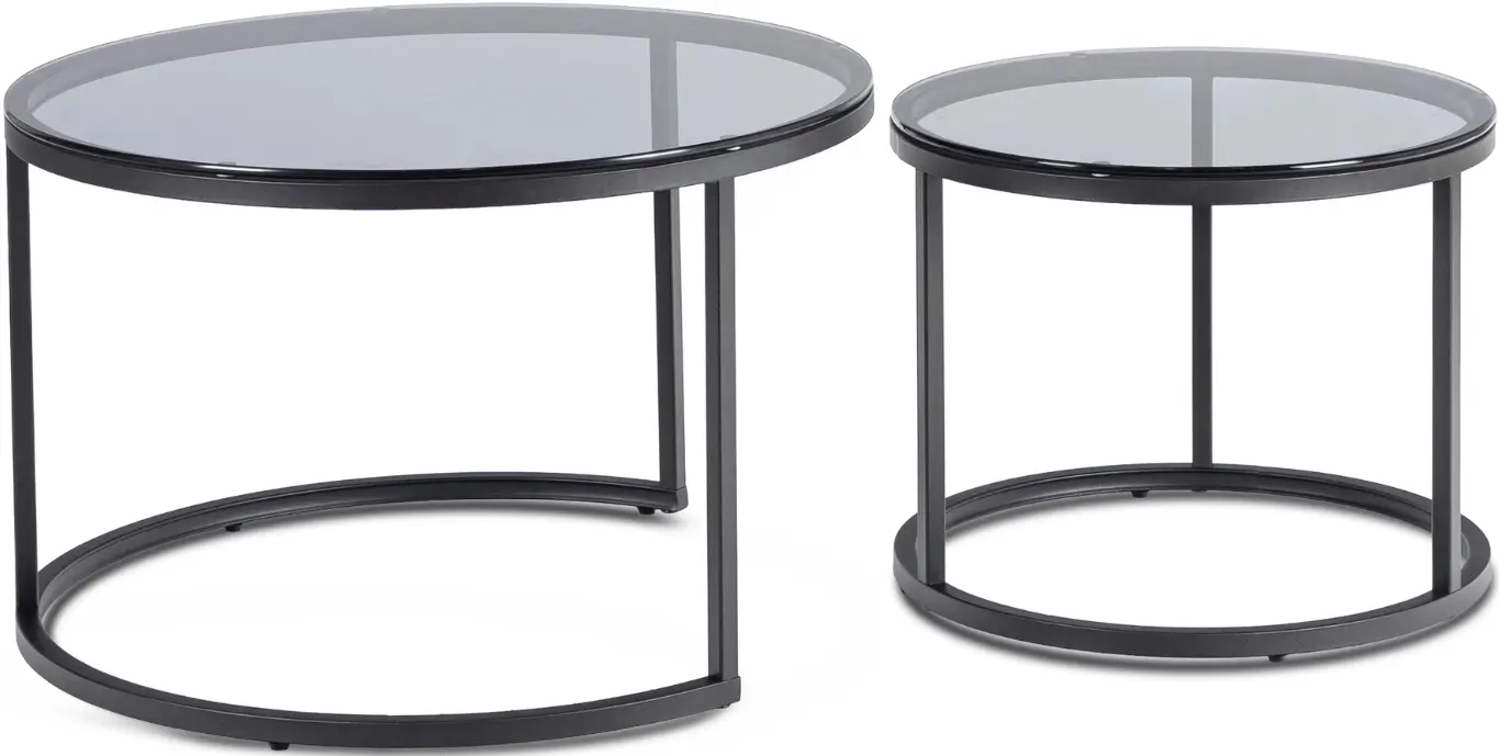 Set masute pentru reviste Mebel Elite Carrera (Grey/Black) - 2