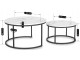 Set masute pentru reviste Mebel Elite Dafne Max (White Marble/Black)