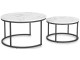 Set masute pentru reviste Mebel Elite Dafne Max (White Marble/Black)