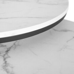 Набор журнальных столиков Mebel Elite Dafne Max (White Marble/Black) Thumb