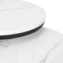 Набор журнальных столиков Mebel Elite Dafne (White Marble/Black) Thumb