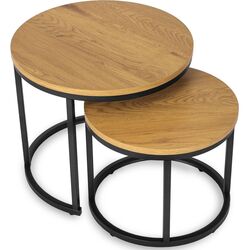 Набор журнальных столиков Mebel Elite Delia (Craft Oak Golden/Black) Thumb