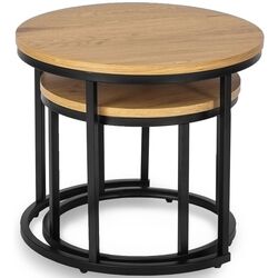 Набор журнальных столиков Mebel Elite Delia (Craft Oak Golden/Black) Thumb