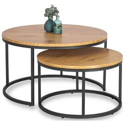 Set masute pentru reviste Mebel Elite Delia Max (Craft Oak Golden/Black) Thumb