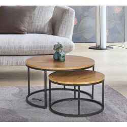 Set masute pentru reviste Mebel Elite Delia Max (Craft Oak Golden/Black)