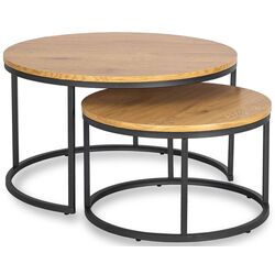 Set masute pentru reviste Mebel Elite Delia Max (Craft Oak Golden/Black) Thumb