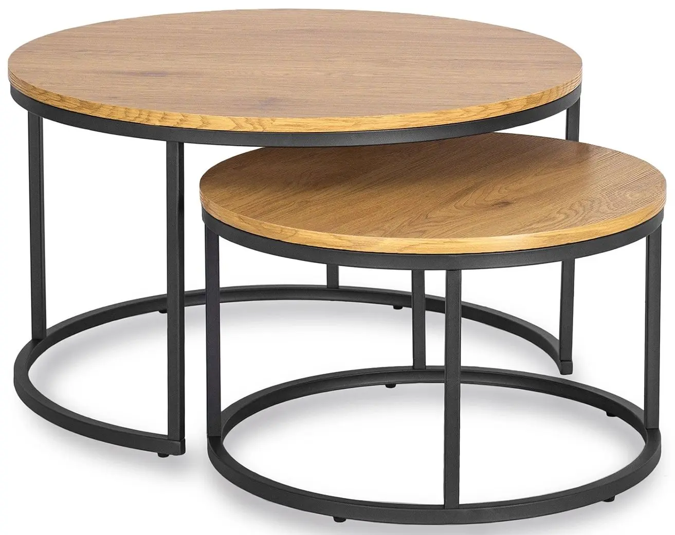 Set masute pentru reviste Mebel Elite Delia Max (Craft Oak Golden/Black) - 5