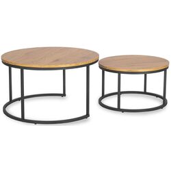 Set masute pentru reviste Mebel Elite Delia Max (Craft Oak Golden/Black) Thumb